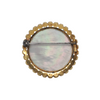 18k Gold Antique Hand Painted Porcelain and Seed Pearl Brooch C.1900 + Montreal Estate Jewelers