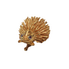 Vintage Charming 18k Gold Hedgehog Brooch + Montreal Estate Jewelers