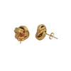Vintage Italian 18k Gold Knot Style Earrings + Montreal Estate Jewelers