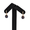 Vintage Blue and Red Enamel 18K Gold Ladybug Earring Enhancers + Montreal Estate Jewelers