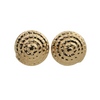 Vintage Hollow 14k Gold Large Round Puffed Earrings + Montreal Estate Jewelers