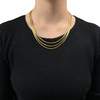 Vintage Italian Gold Three-Strand Serpentine Link Necklace