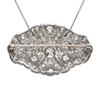 Edwardian 9.6 ct Diamond Platinum Brooch C. 1900 + Montreal Estate Jewelers