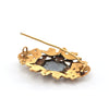 Vintage 18K Yellow Gold and Enamel Brooch with Seed Pearl + Montreal Estate Jewelers