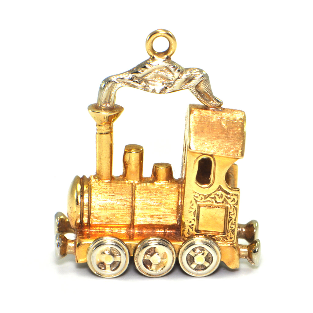 Vintage 18K Yellow and White Gold Train + Montreal Estate Jewelers