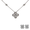 Daisy Exclusive 18K White Gold Diamond Quatrefoil Necklace + Montreal Estate Jewelers