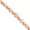 Vintage Graduated Angle Skin Coral and 14K Gold Bead Necklace + Montreal Estate Jewelers