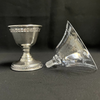 Estate Birks Sterling Silver and Etched Glass Champagne Glasses + Montreal Estate Jewelers