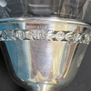 Estate Birks Sterling Silver and Etched Glass Champagne Glasses