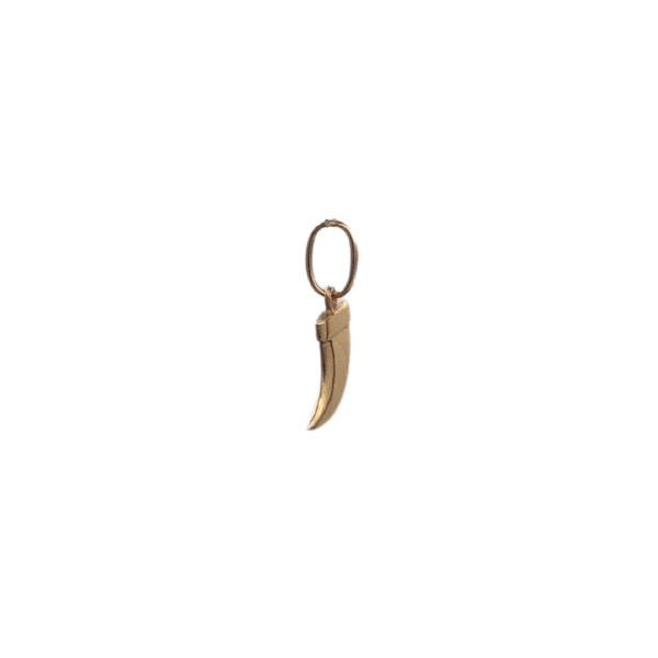 14K solid flat horn charm -1