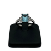 2.16ct Aquamarine and Diamond Ring in platinum - Daisy exclusive Jewellers