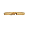 Vintage Italian 18k Gold Oval Hinged Twisted Cable Bangle Bracelet