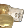 Vintage Italian 18k Gold High Polish and Florentine Finish Link Bracelet +Montreal Estate Jewelers