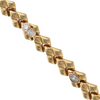 Vintage Italian Diamond 18k Gold V Link Bracelet + Montreal Estate Jewelers