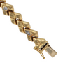 Vintage Italian Diamond 18k Gold V Link Bracelet + Montreal Estate Jewelers