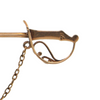 Antique Victorian 14K and Cloisonné Enamel Jabot Sword Pin + Montreal Estate Jewelers