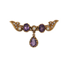 Vintage Amethyst and Pearl 14K Gold Brooch + Montreal Estate Jewelers