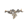 Antique Pearl and Diamond 14K Gold Grapevine Brooch 