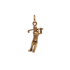 Vintage 14K Gold Golfer Charm + Montreal Estate Jewelers