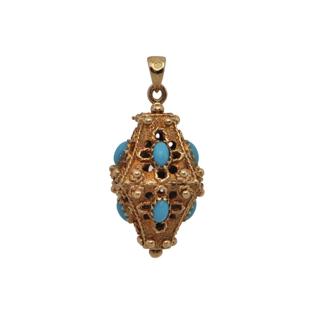 Vintage 14k Gold Lantern charm + Montreal Estate Jewelers