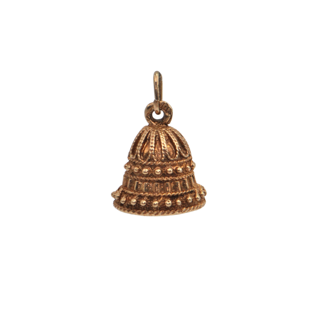 Vintage 10K Gold Bell Charm + Montreal Estate Jewelers 