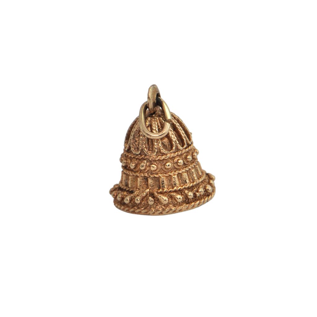 Vintage 10K Gold Bell Charm + Montreal Estate Jewelers 