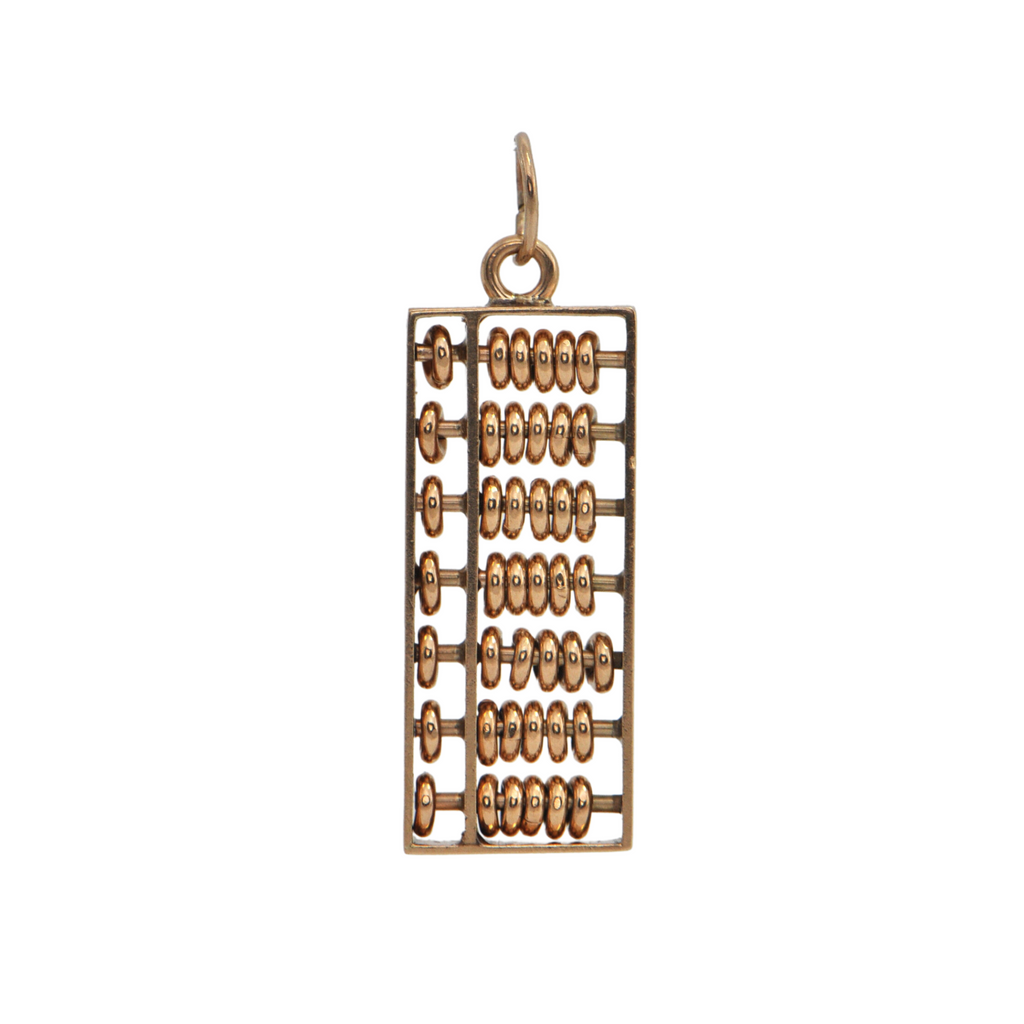 Vintage 14K Gold Abacus Charm + Montreal Estate Jewelers