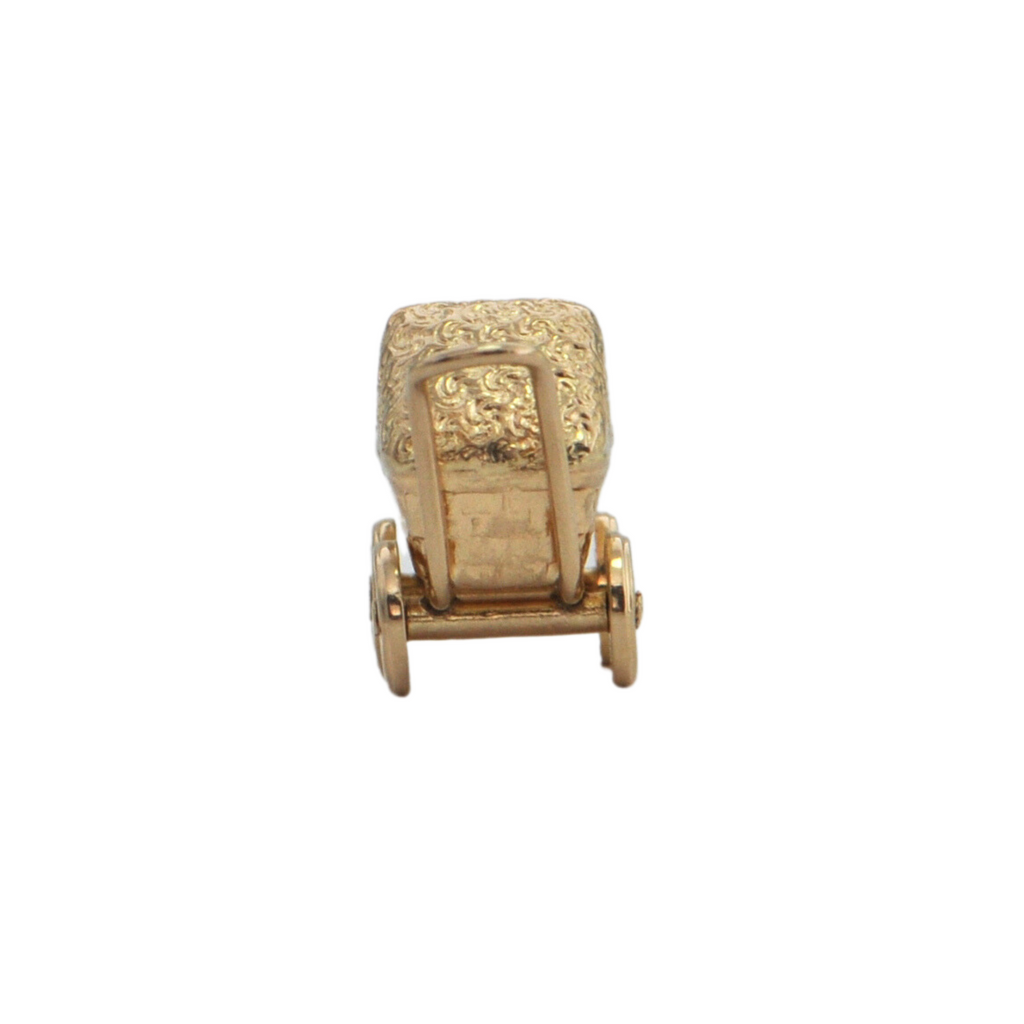 Vintage 14K Gold Mechanical Pram Charm + Montreal Estate Jewelers