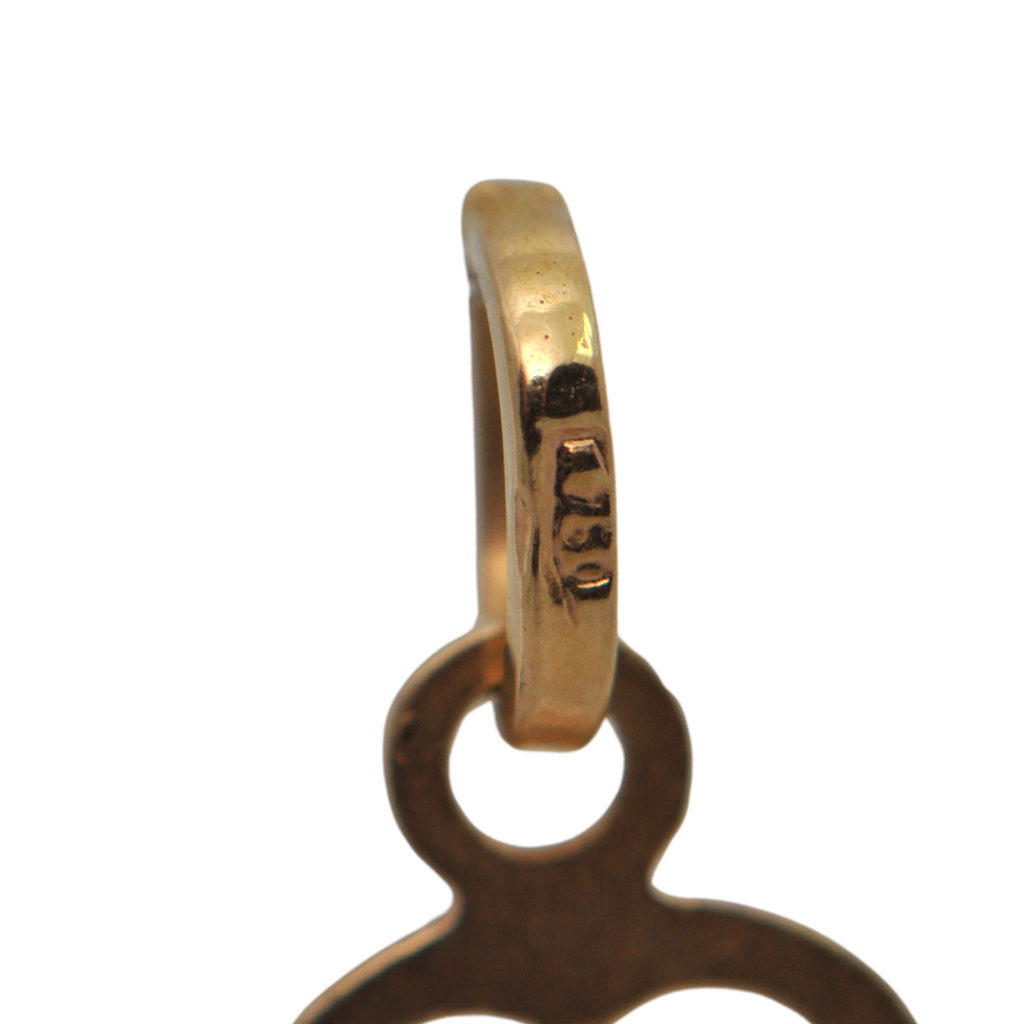 Vintage 18K Gold Key Charm + Montreal Estate Jewelers