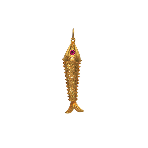 Indian 22k Gold Articulated Koi Fish Charm (2018) + Montreal Estate Jewelers