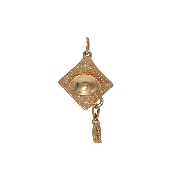 Vintage 14K Gold and Pearl Graduation Cap Charm + Montreal Estate Jewelers