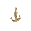 Vintage 14k Gold Viking Ship Charm + Montreal Estate Jewelers