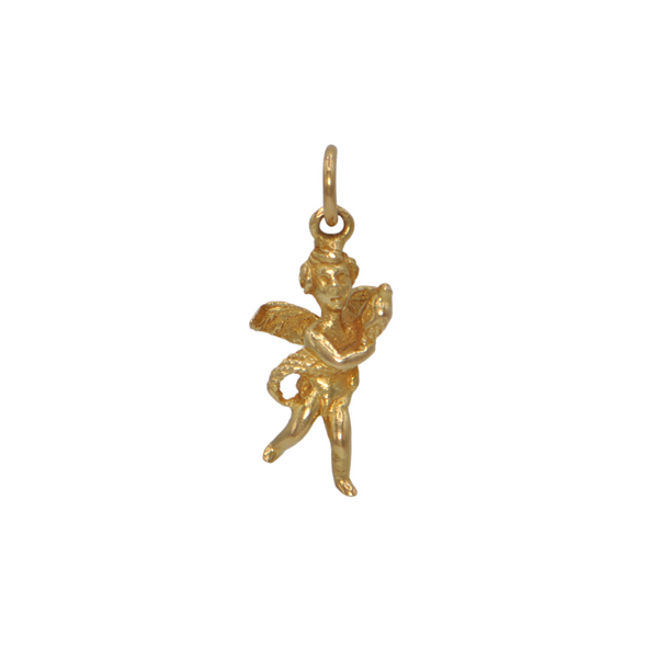 Vintage 18K Gold Putto Charm + Montreal Estate Jewelers