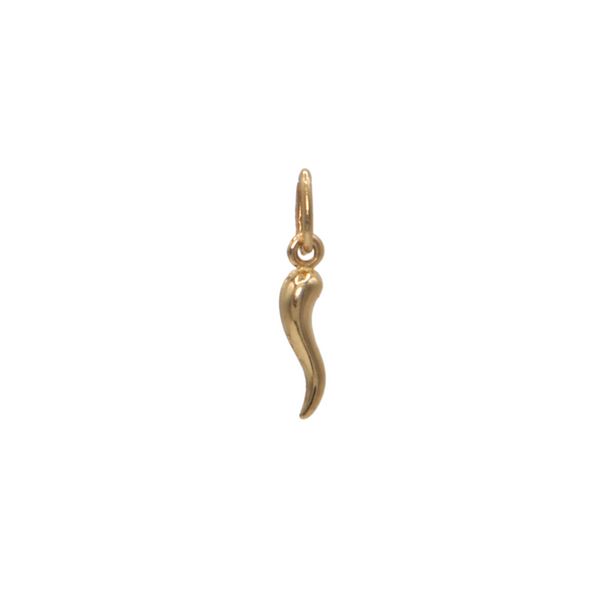 Vintage 14k Gold Cornicello (Horn) Charm + Montreal Estate Jewelers