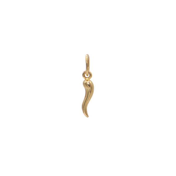 Vintage 14k Gold Cornicello (Horn) Charm + Montreal Estate Jewelers