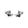 Estate Diamond and Sapphire 18k Gold Bow Earring