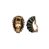 Vintage Enamel 14K Gold Clip-On Earrings + Montreal Estate Jewelers