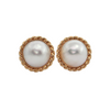 Vintage Mabe Pearl 14k Gold Earrings