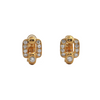Rare Vintage Cartier Nymphea Collection Diamond 18K Gold Earrings (C.1990-1999) + Montreal Estate Jewelers