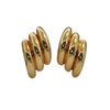 Mid-Century Italian Oversized 18K Gold Clip-On Earrings + Montreal Estate Jewelers