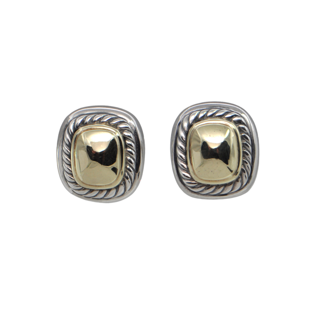 Estate David Yurman Albion Collection 14k Gold and Sterling Silver Earrings + Montreal Estate Jewelers