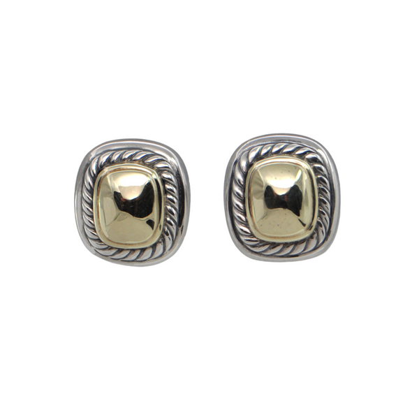 Estate David Yurman Albion Collection 14k Gold and Sterling Silver Earrings + Montreal Estate Jewelers