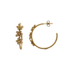 Estate Gucci Diamond 18k Gold Flower Round Hoops + Montreal Estate Jewelers