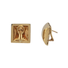 Vintage 18K Puffed Square Earrings + Montreal Estate Jewelers