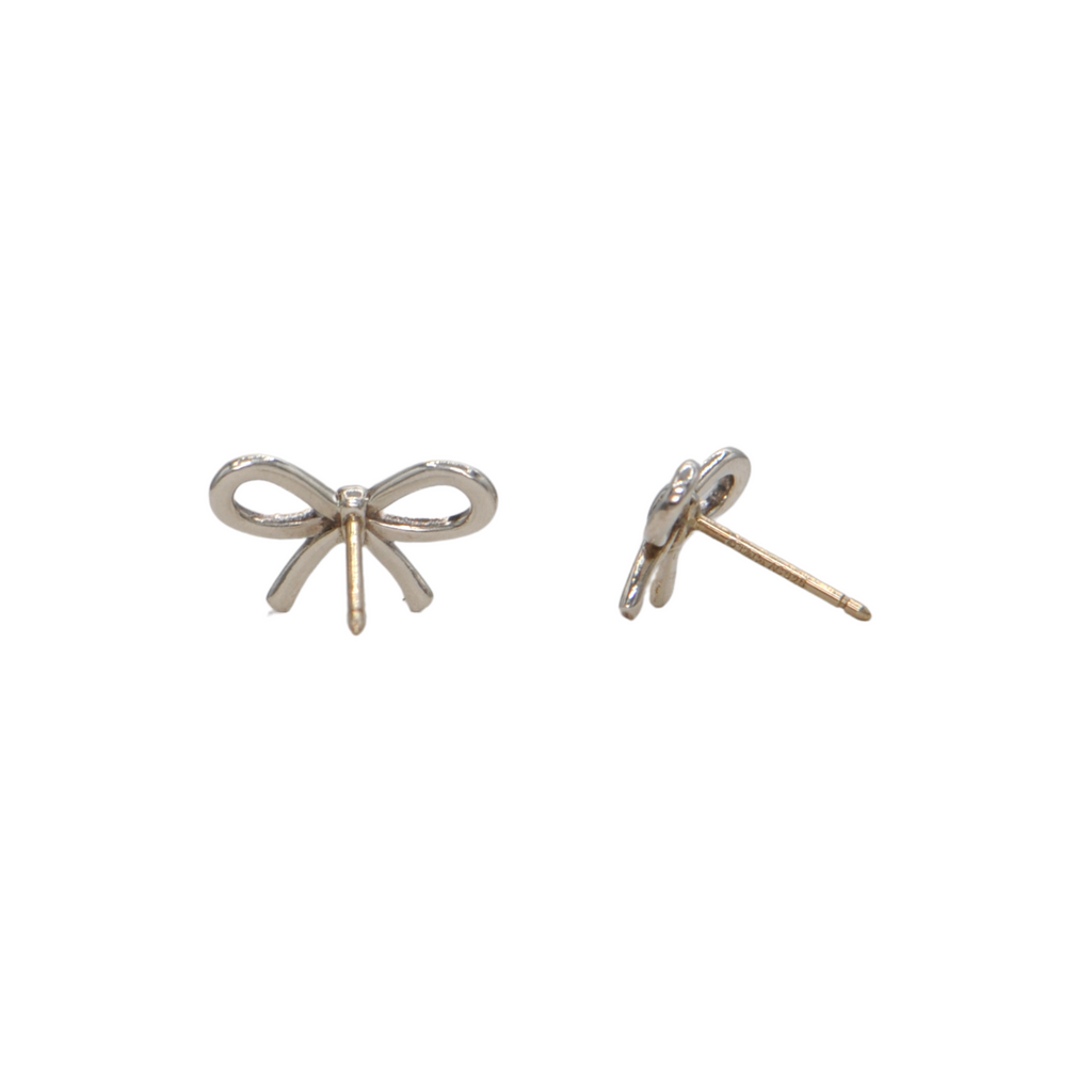 Tiffany & Co. Sterling Silver Bow Earrings + Montreal Estate Jewelers