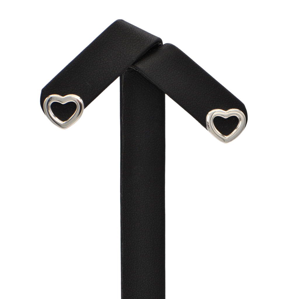 Estate Tiffany & Co. Sterling Silver Open Heart Stud Earrings + Montreal Estate Jewelers