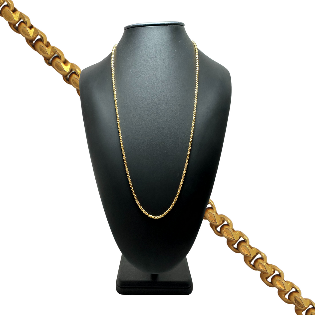 Vintage 22K Gold Fancy Link Necklace + Montreal Estate Jewelers
