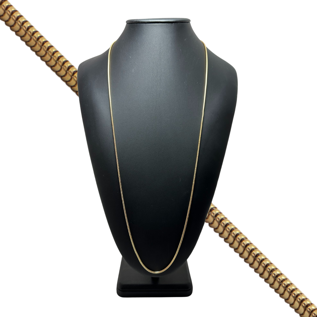 Vintage 18K Gold Snake Chain Necklace + Montreal Estate Jewelers