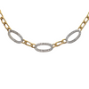 Vintage Diamond 18k Gold Oval Link Necklace + Montreal Estate Jewelers