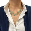 Estate Signed 'Marco Bicego' Turquoise 18k Gold Multi Strand Necklace